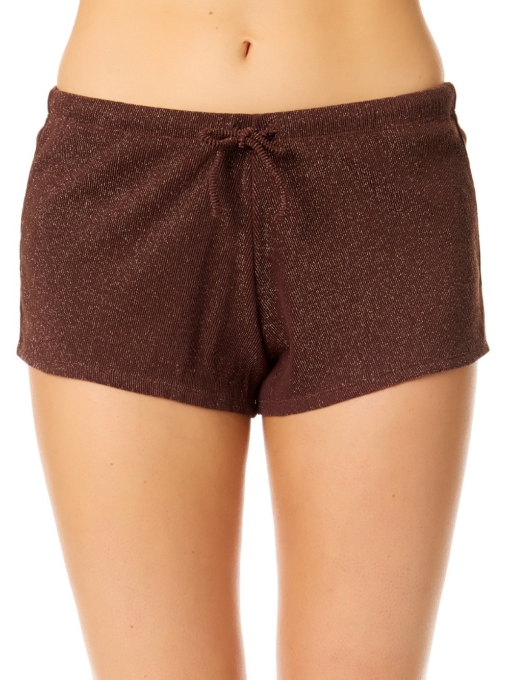 Salt + Cove Juniors' Metallic Swim Shorts,Chocolate Chip